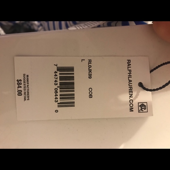 Cobalt blue and White stipe knot front bikini top - Picture 5 of 5